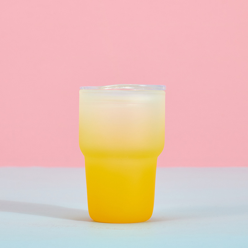 NEW RTS 3oz Sublimation Ombre Glass Mini Shot Glass Mix Colors Free Shipping with Plastic Straw (50pcs)