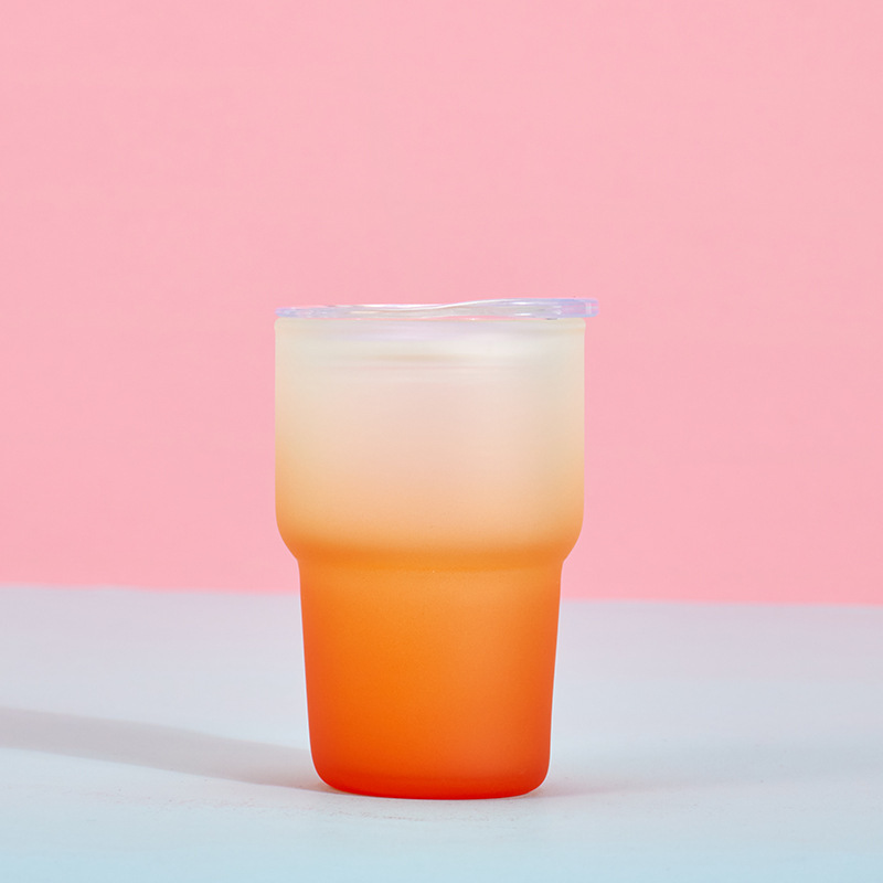 NEW RTS 3oz Sublimation Ombre Glass Mini Shot Glass Mix Colors Free Shipping with Plastic Straw (50pcs)