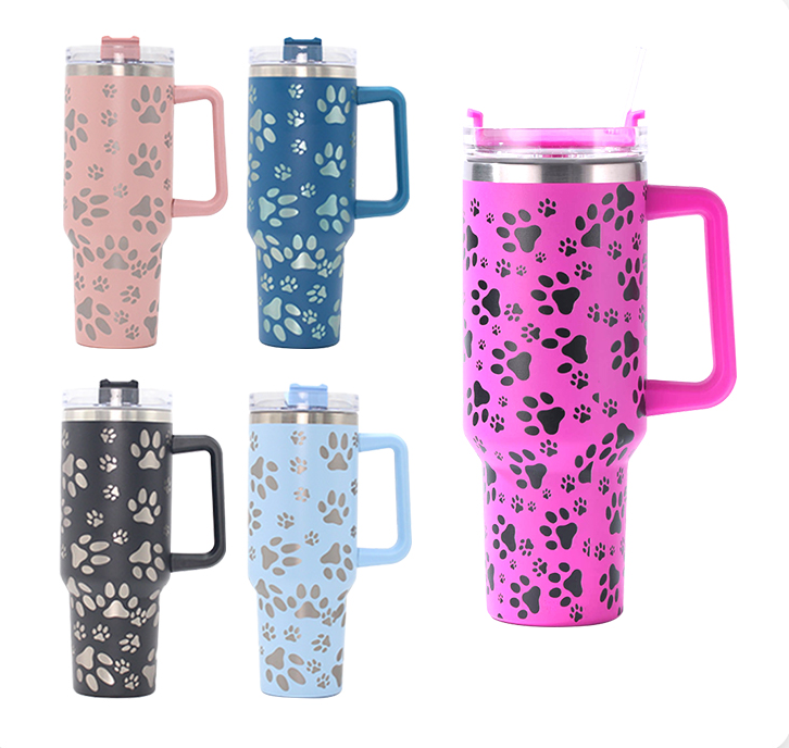 NEW US RTS 40oz Paw Print  Mug Free Shipping (10PCS)