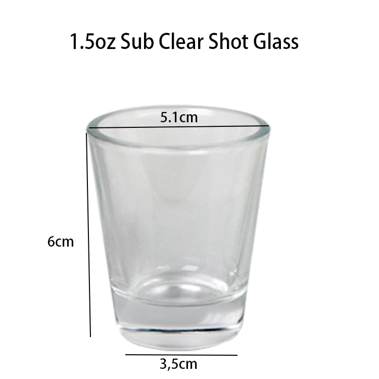 RTS 1.5oz Sublimation Blank Ceramic/Frosted/Clear Shot Glass Free Shipping (36pcs/72pcs)