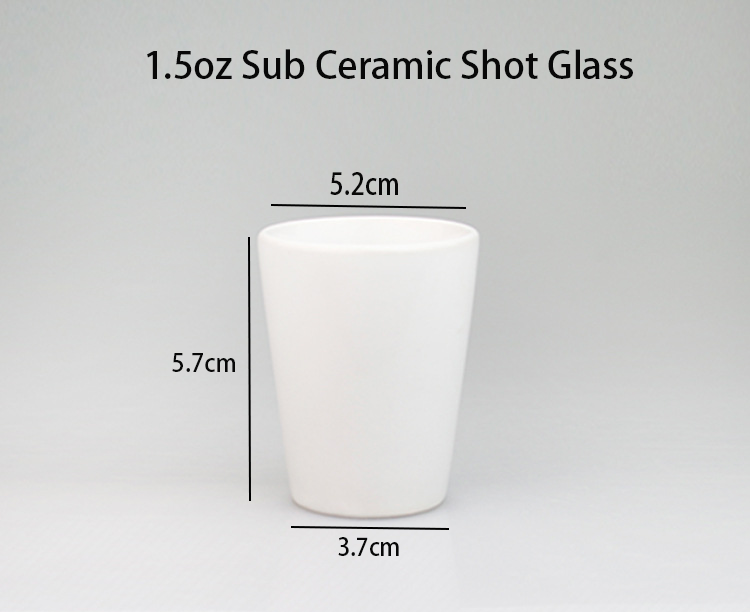 RTS 1.5oz Sublimation Blank Ceramic/Frosted/Clear Shot Glass Free Shipping (36pcs/72pcs)