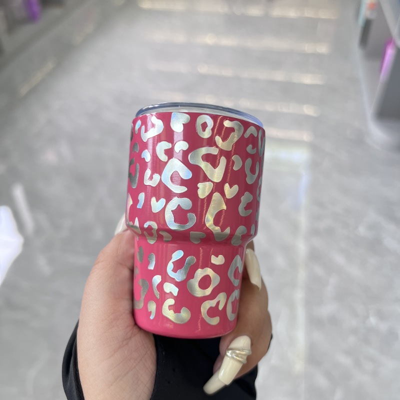NEW RTS 3oz Shimmer Leopard Print Shot Glass Free Shipping (20pcs/50pcs)