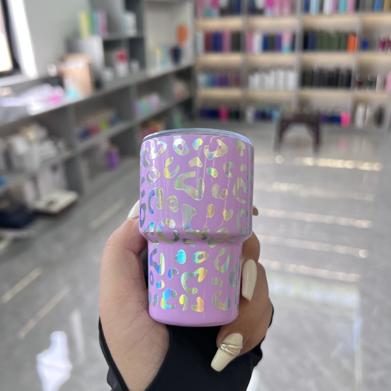 NEW RTS 3oz Shimmer Leopard Print Shot Glass Free Shipping (20pcs/50pcs)
