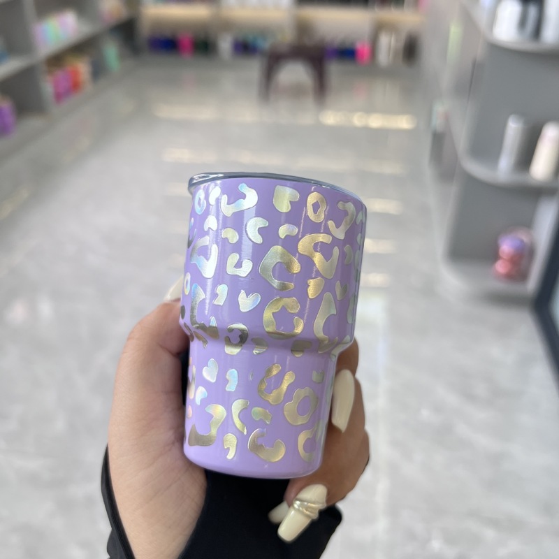 NEW RTS 3oz Shimmer Leopard Print Shot Glass Free Shipping (20pcs/50pcs)