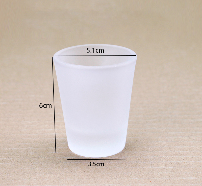 RTS 1.5oz Sublimation Blank Ceramic/Frosted/Clear Shot Glass Free Shipping (36pcs/72pcs)