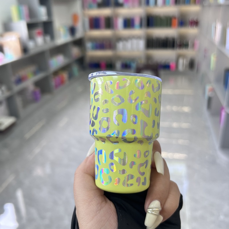 NEW RTS 3oz Shimmer Leopard Print Shot Glass Free Shipping (20pcs/50pcs)