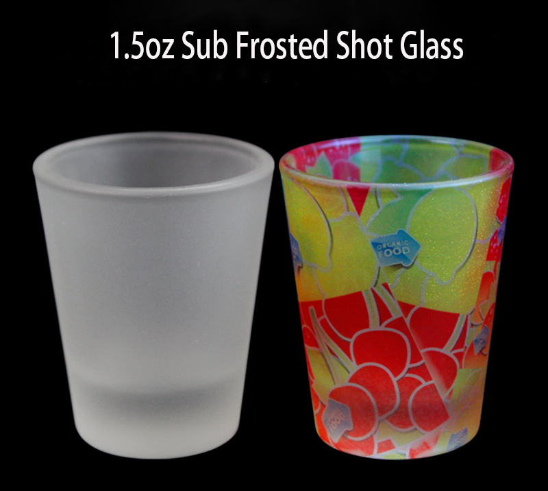 RTS 1.5oz Sublimation Blank Ceramic/Frosted/Clear Shot Glass Free Shipping (36pcs/72pcs)