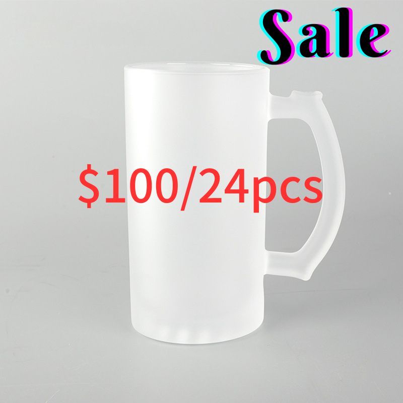 US RTS 16oz Sublimation Frosted Glass Beer Bottle Free Shipping (24/PCS)