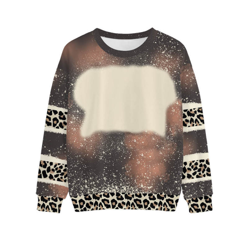 NEW Sublimation Bleached Long Sleeve Hoodies 95% Polyester Free Shipping(10pcs/30pcs)