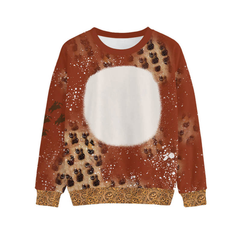 NEW Sublimation Bleached Long Sleeve Hoodies 95% Polyester Free Shipping(10pcs/30pcs)