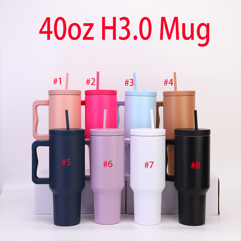 NEW China RTS 40oz H3.0 Powder Coated Mug Non-sublimation Free Shipping (12PCS/25PCS)