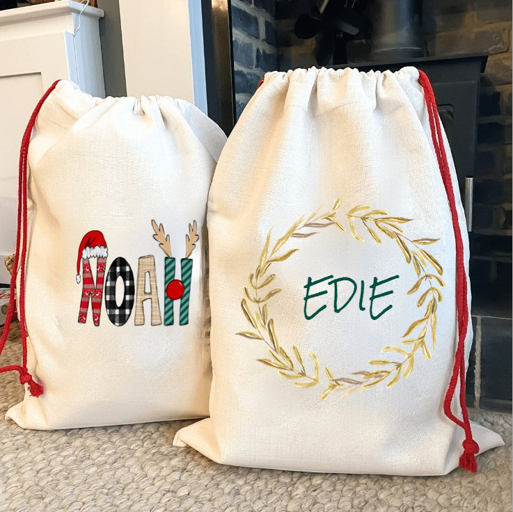 RTS Sublimation 19.6*27.5inch Christmas Gift Drawstring Bag Free Shipping (10PCS)