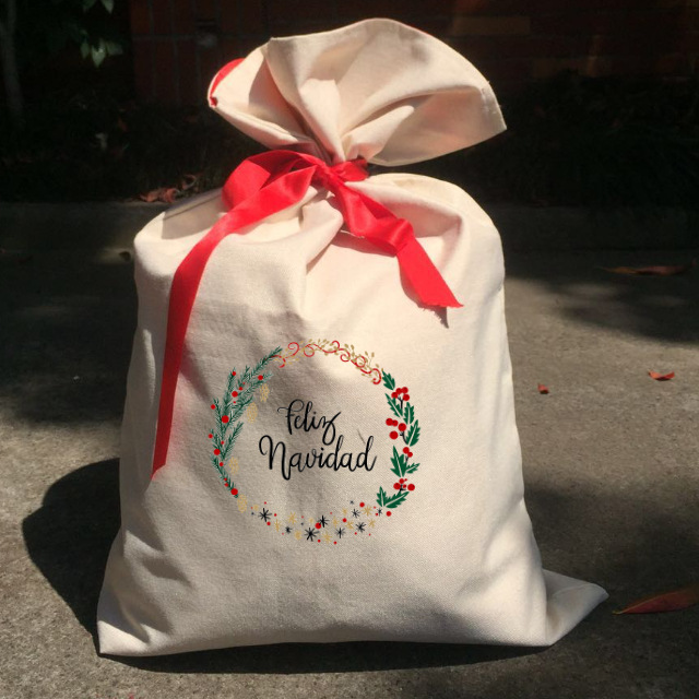 RTS Sublimation 19.6*27.5inch Santa Sack Christmas Gift Bag Free Shipping (10PCS)