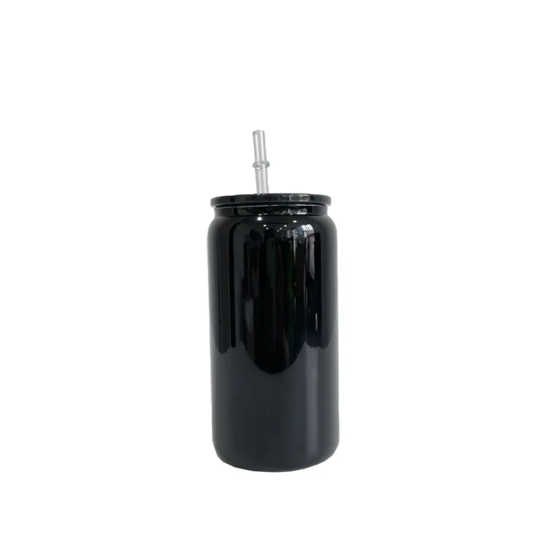 NEW China RTS 16oz Sublimation Black Glass Can Free Shipping (25PCS/50PCS)
