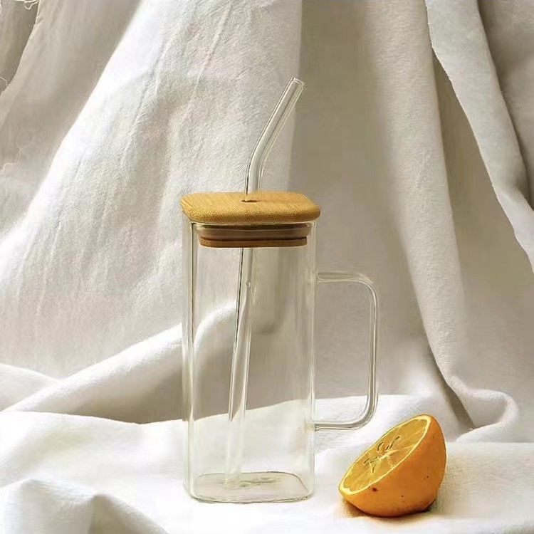NEW China RTS 13oz Non-sublimation Square Glass Cup Free Shipping (25PCS/50PCS)