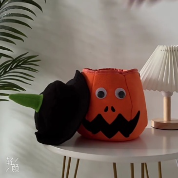 RTS Pumpkin Candy Bag with LED Light for Halloween Free Shipping (10PCS/20PCS/30PCS)