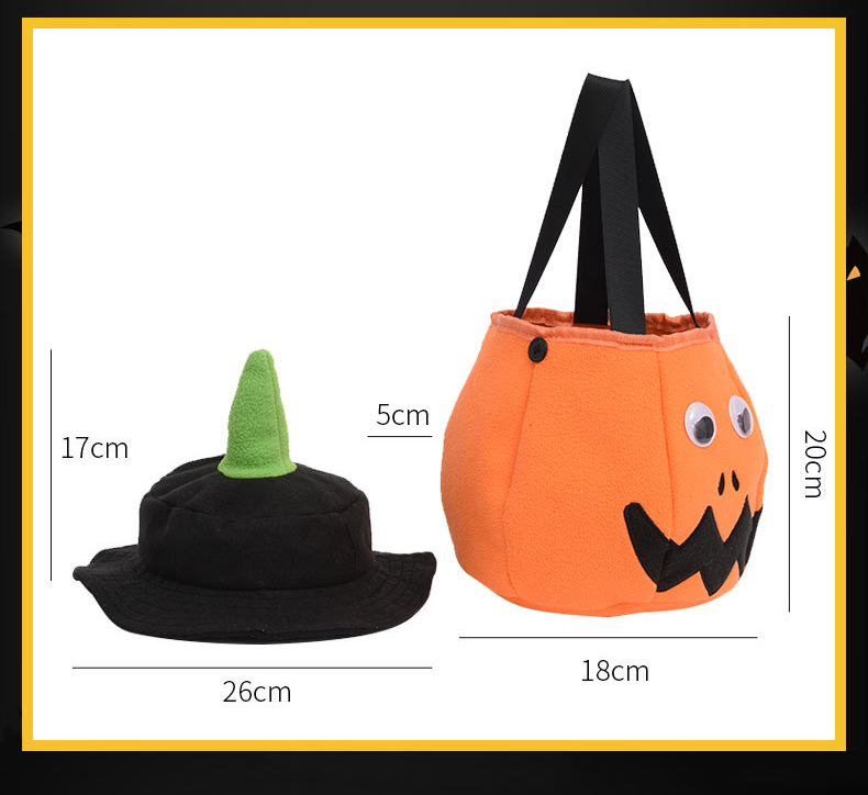 RTS Pumpkin Candy Bag with LED Light for Halloween Free Shipping (10PCS/20PCS/30PCS)