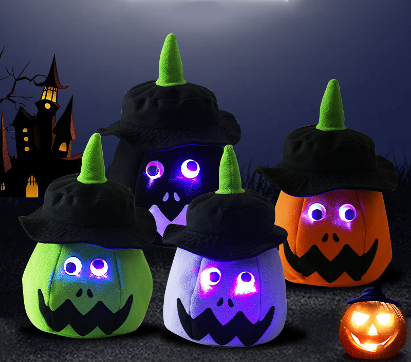 RTS Pumpkin Candy Bag with LED Light for Halloween Free Shipping (10PCS/20PCS/30PCS)