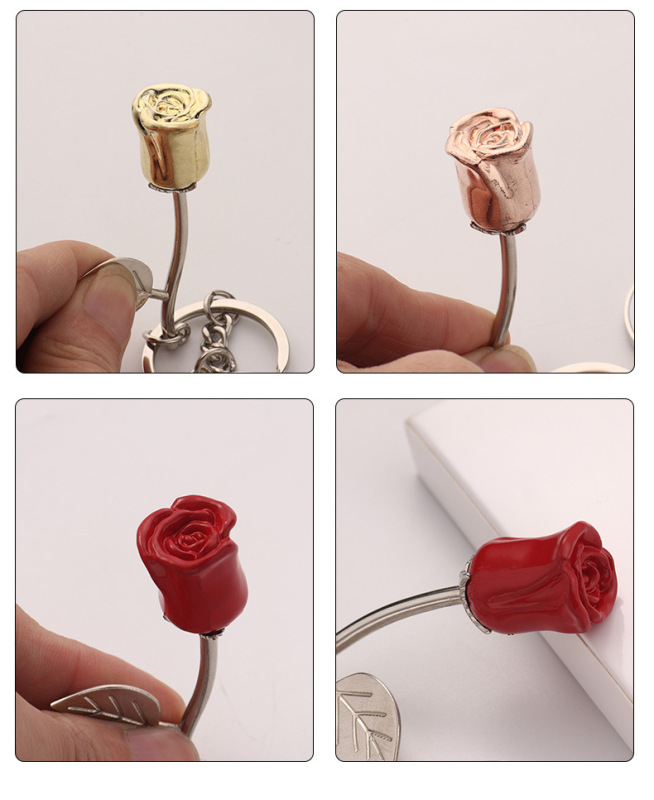 NEW RTS Sublimation Blank Rose Keychain Free Shipping (25pcs/50pcs)