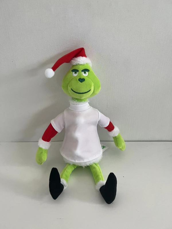 NEW RTS Grinch Doll with Sublimation Cloth Gift Decoration Free Shipping  (10PCS)