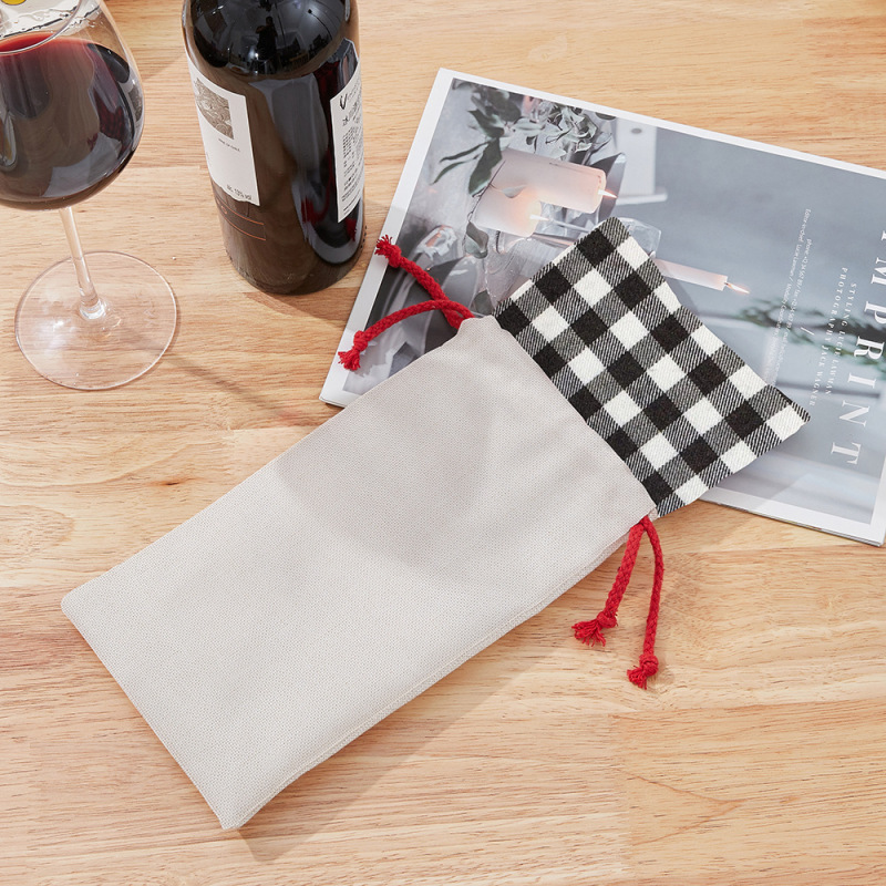 RTS Sublimation 5.9*14inch Canvas Wine Bag Free Shipping (20PCS)