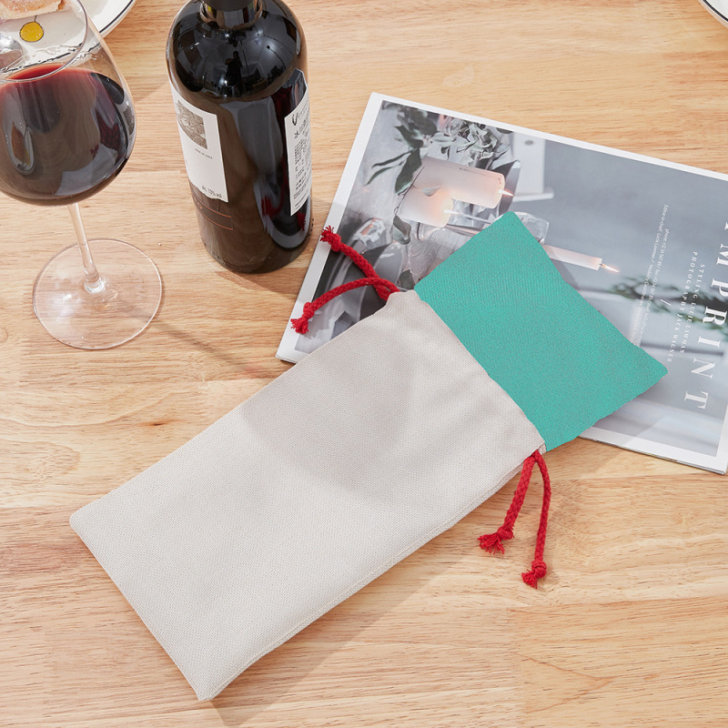 RTS Sublimation 5.9*14inch Canvas Wine Bag Free Shipping (20PCS)
