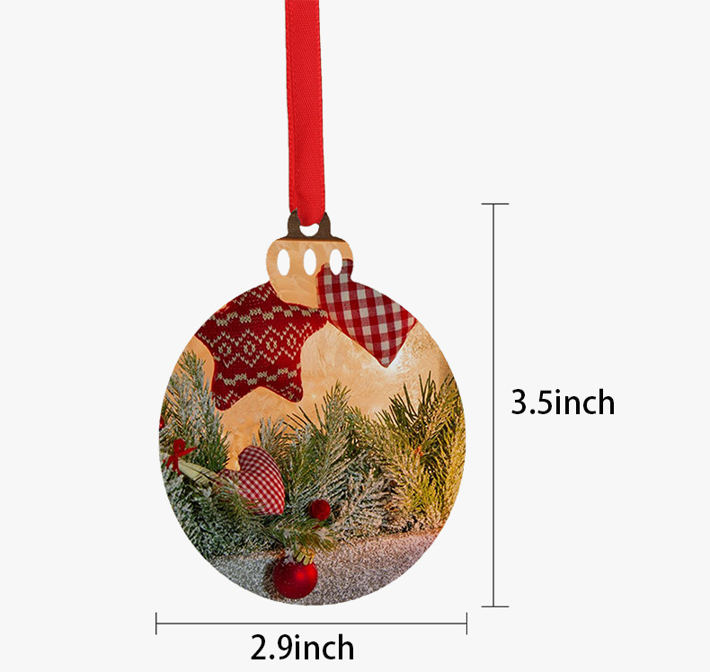 RTS Sublimation Double Sided Christmas Pendant Free Shipping (50PCS/100pcs)