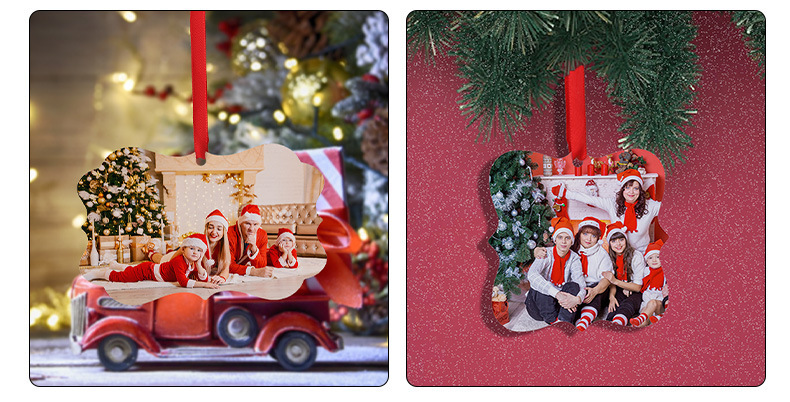 RTS Sublimation Double Sided Christmas Pendant Free Shipping (50PCS/100pcs)