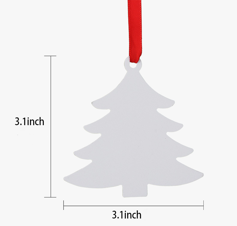 RTS Sublimation Double Sided Christmas Pendant Free Shipping (50PCS/100pcs)