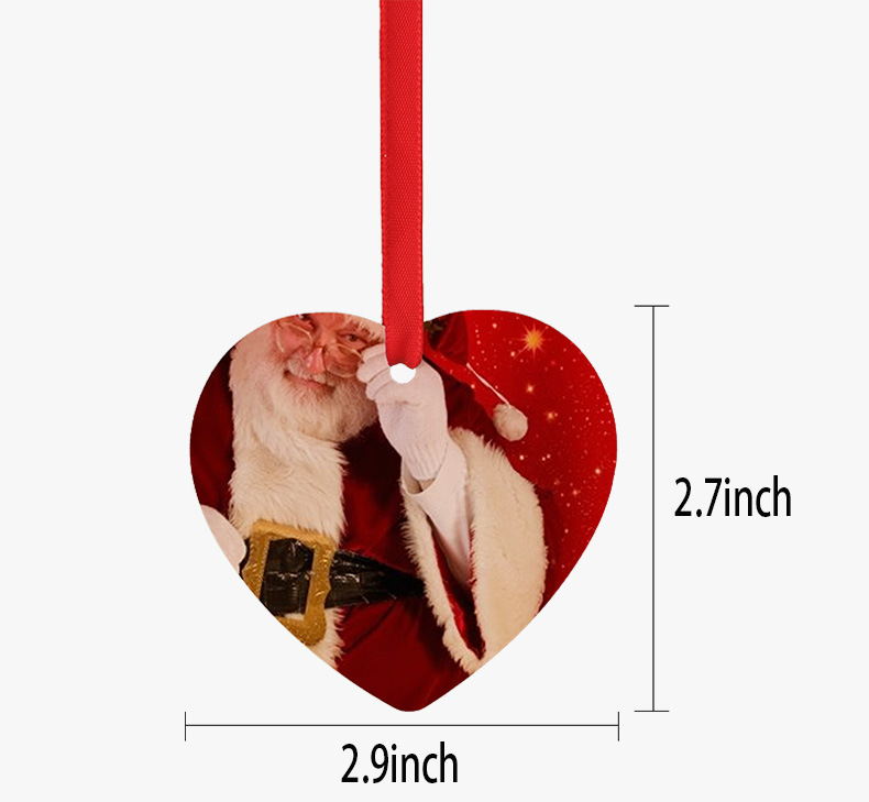 RTS Sublimation Double Sided Christmas Pendant Free Shipping (50PCS/100pcs)