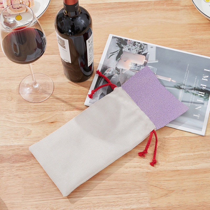 RTS Sublimation 5.9*14inch Canvas Wine Bag Free Shipping (20PCS)