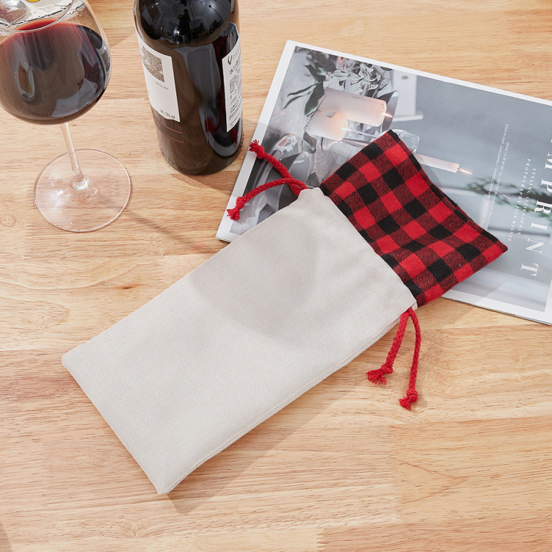 RTS Sublimation 5.9*14inch Canvas Wine Bag Free Shipping (20PCS)