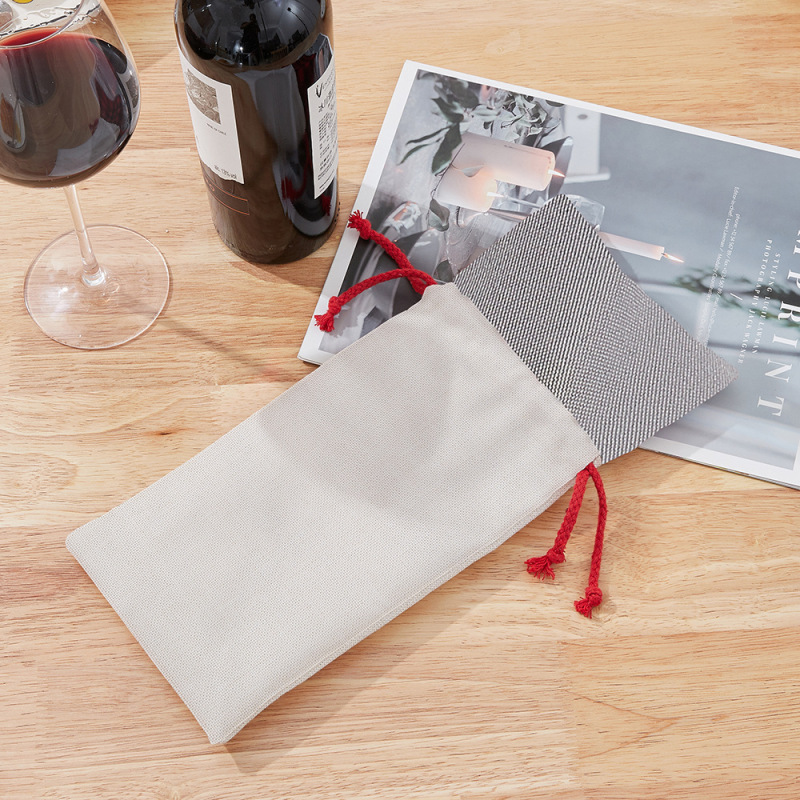 RTS Sublimation 5.9*14inch Canvas Wine Bag Free Shipping (20PCS)