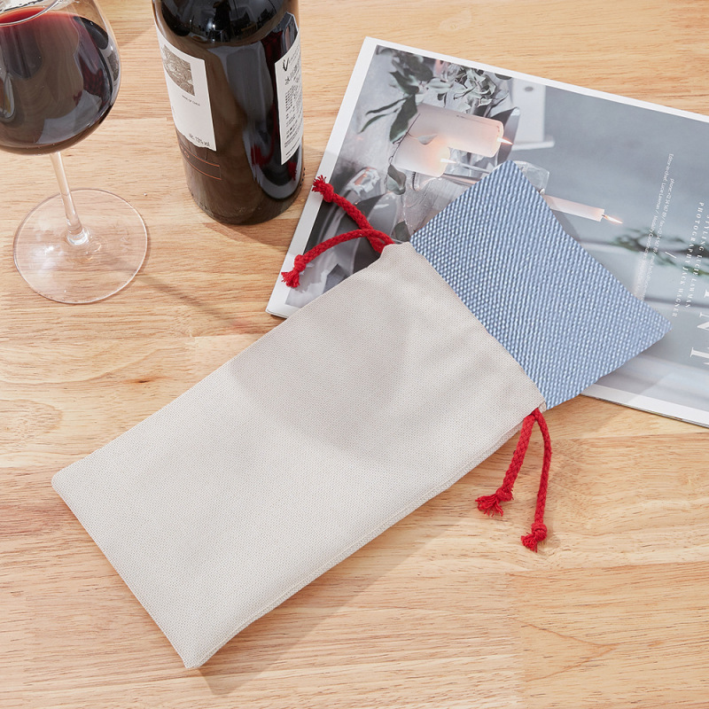 RTS Sublimation 5.9*14inch Canvas Wine Bag Free Shipping (20PCS)