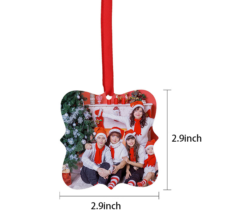 RTS Sublimation Double Sided Christmas Pendant Free Shipping (50PCS/100pcs)