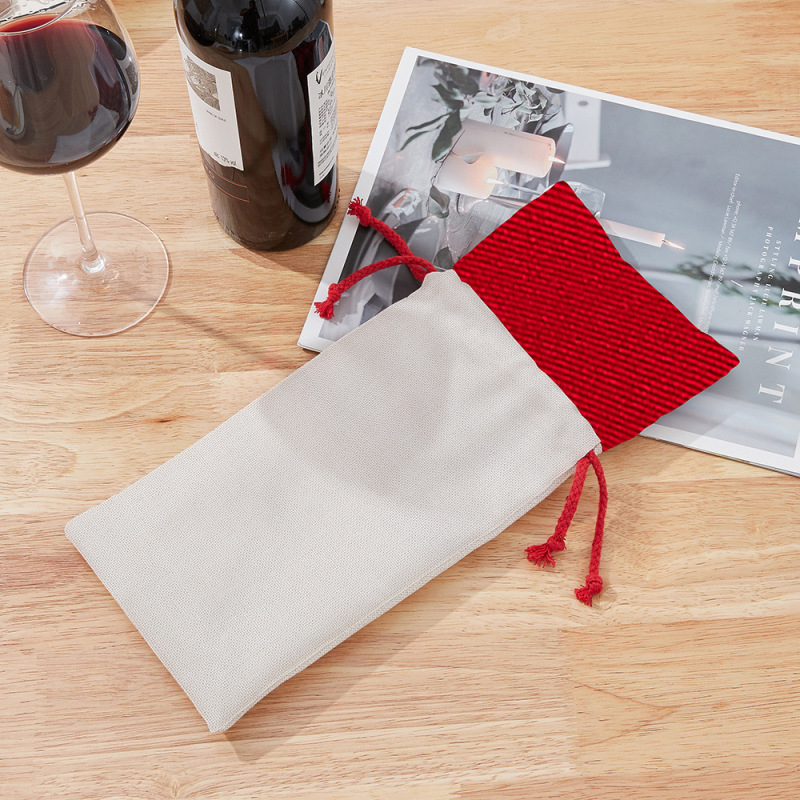 RTS Sublimation 5.9*14inch Canvas Wine Bag Free Shipping (20PCS)