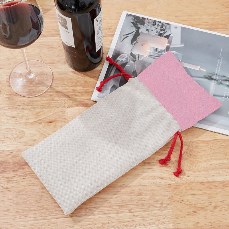 RTS Sublimation 5.9*14inch Canvas Wine Bag Free Shipping (20PCS)