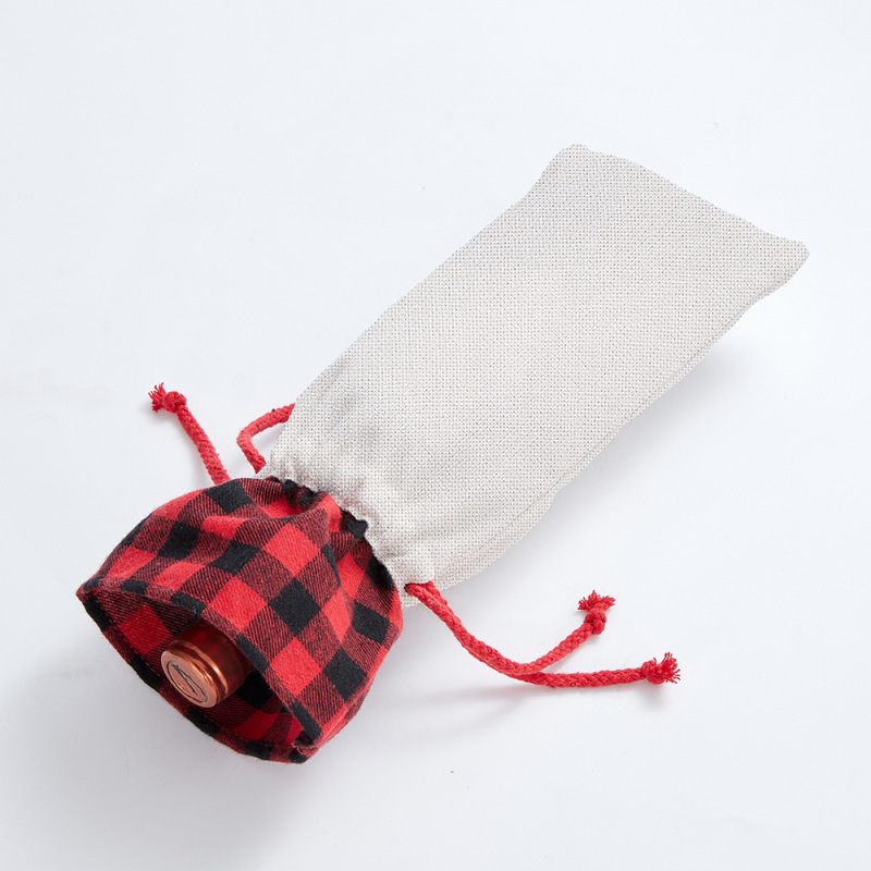 RTS Sublimation 5.9*14inch Canvas Wine Bag Free Shipping (20PCS)