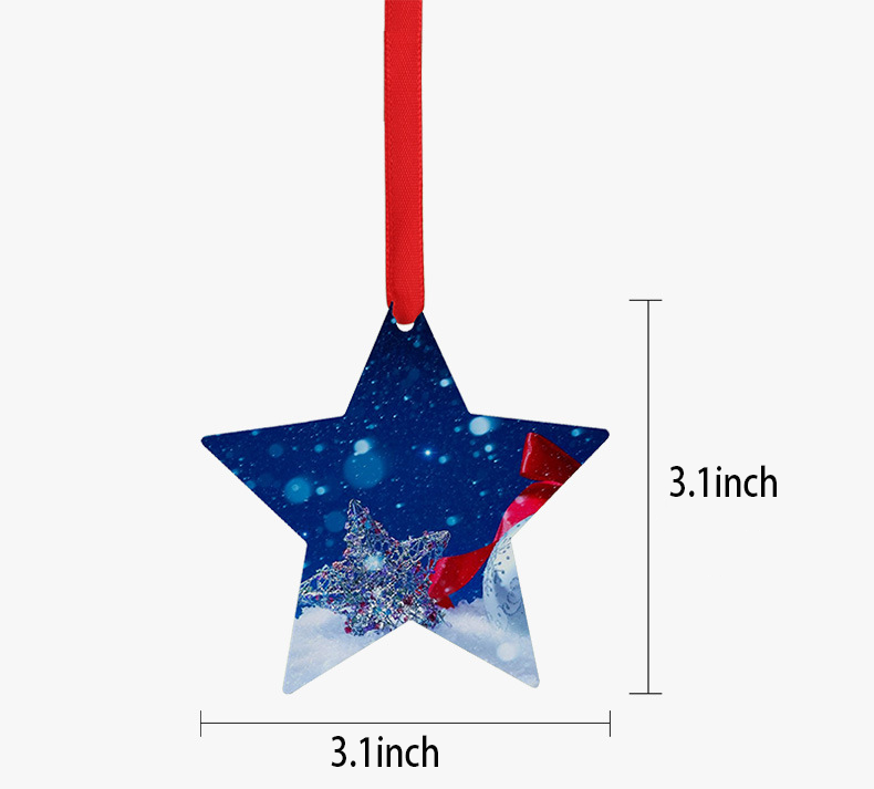 RTS Sublimation Double Sided Christmas Pendant Free Shipping (50PCS/100pcs)