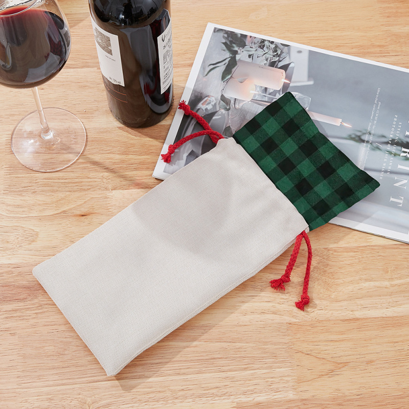 RTS Sublimation 5.9*14inch Canvas Wine Bag Free Shipping (20PCS)