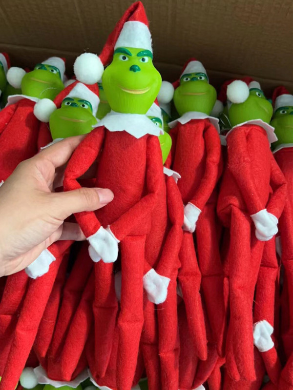 NEW RTS Grinch Doll Gift Christmas Decoration Free Shipping (packed in bag)  (25PCS)