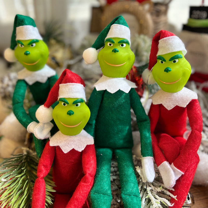 NEW RTS Grinch Doll Gift Christmas Decoration Free Shipping (packed in bag)  (25PCS)