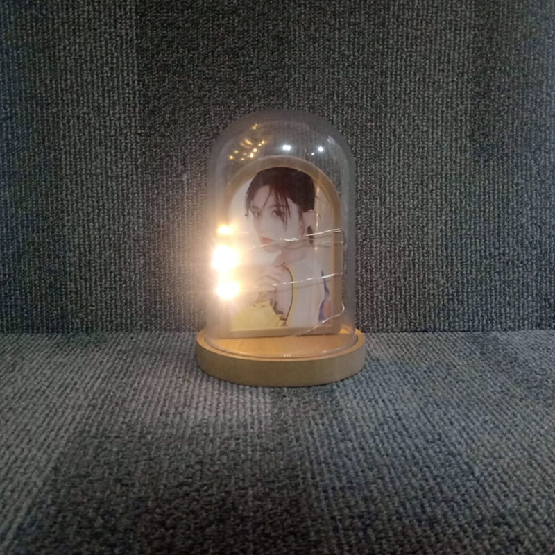 NEW RTS Glass Dome with Sublimation Frame with Lamp Free Shipping  (10PCS)