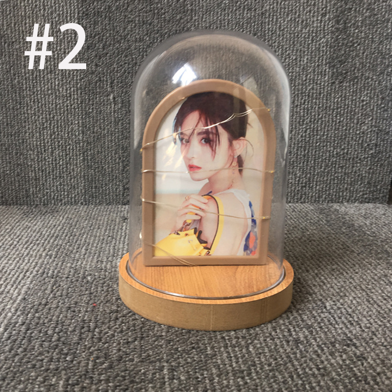 NEW RTS Glass Dome with Sublimation Frame with Lamp Free Shipping  (10PCS)