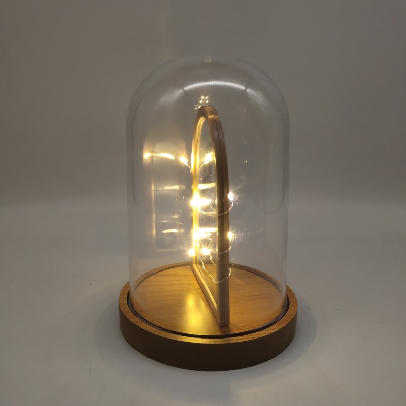 NEW RTS Glass Dome with Sublimation Frame with Lamp Free Shipping  (10PCS)