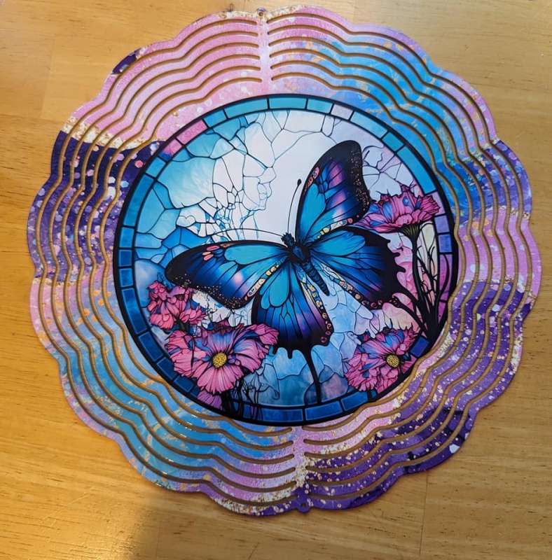 US RTS Sublimation Aluminum Double-Side Wind Spinner 10inch Free Shipping(20pcs)