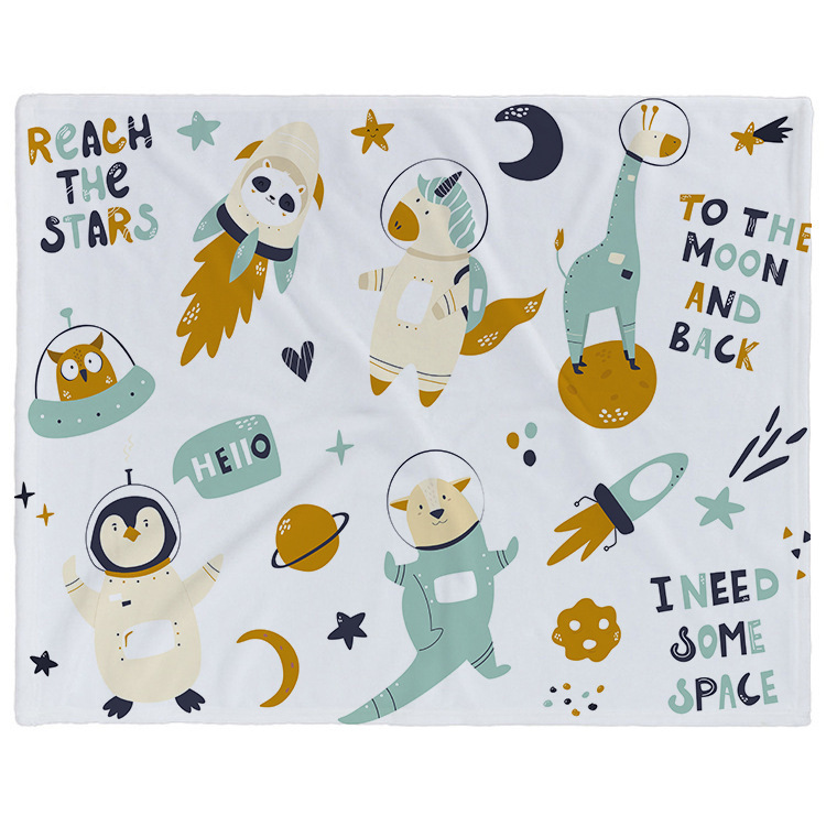 RTS Sublimation Flannel Baby Blanket Free Shipping 30*40inch 39*51inch  (10PCS)