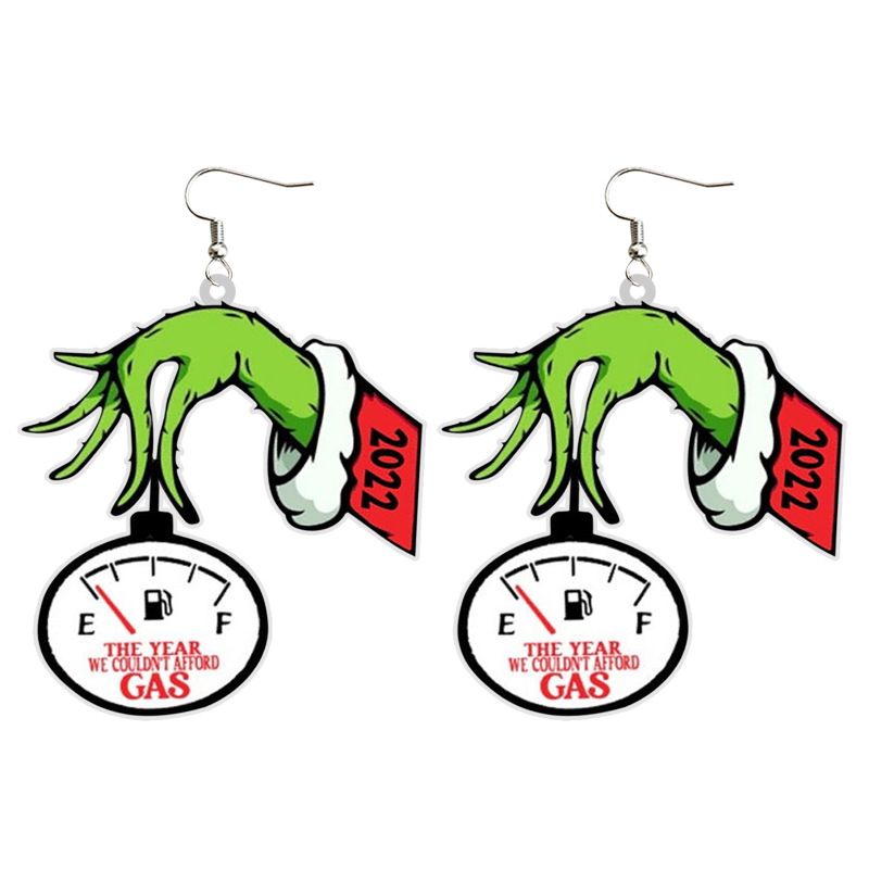 NEW RTS Acrylic Grinch Earrings for Christmas Free Shipping (50Pairs)