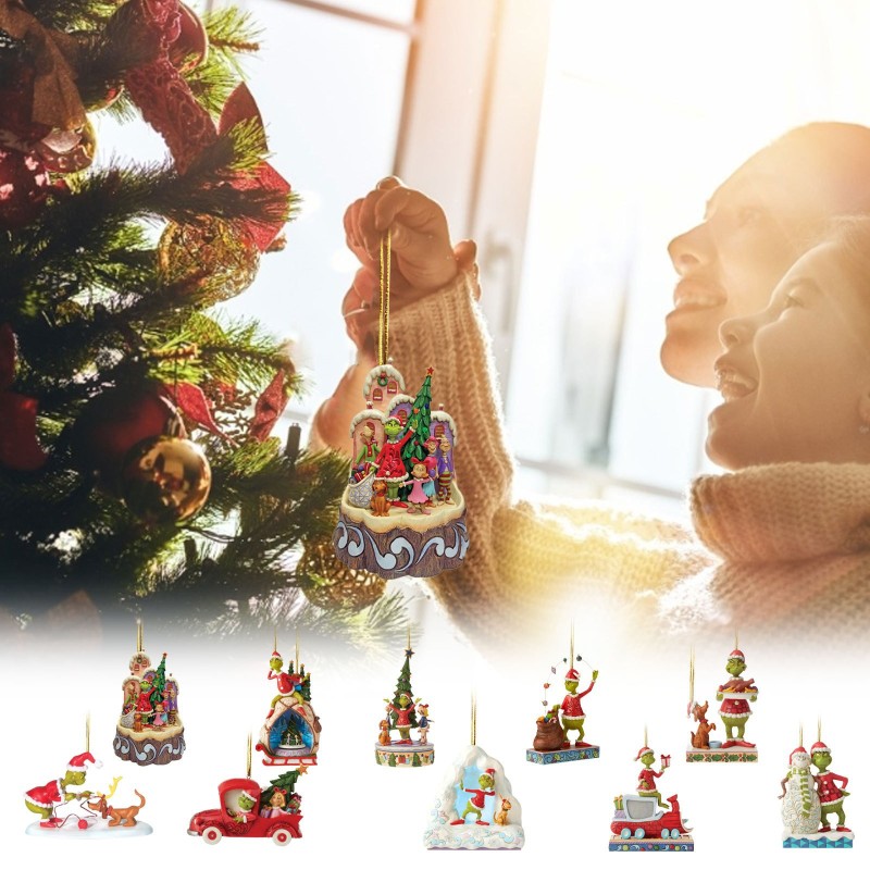 NEW RTS Grinch Pendant Decoration for Christmas Free Shipping (50PCS)