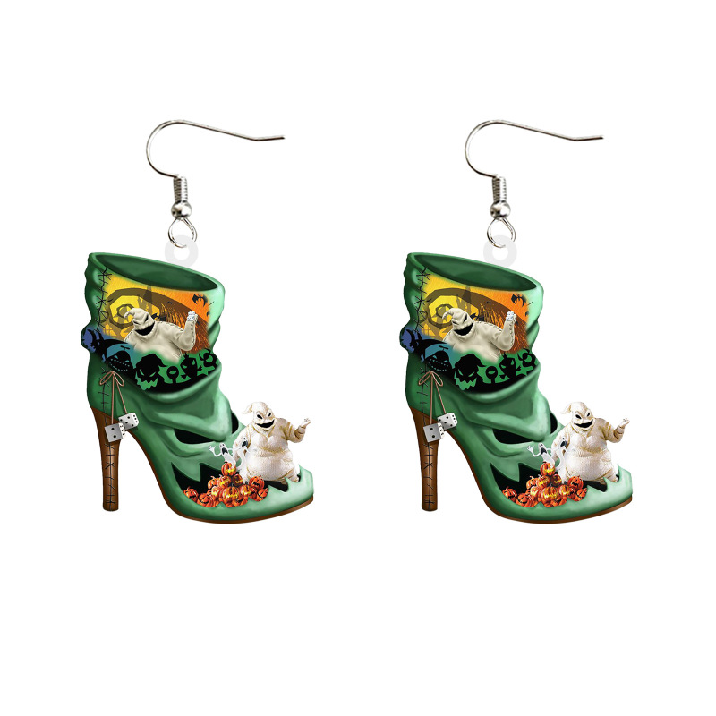 NEW RTS Acrylic Grinch Earrings for Christmas Free Shipping (50Pairs)